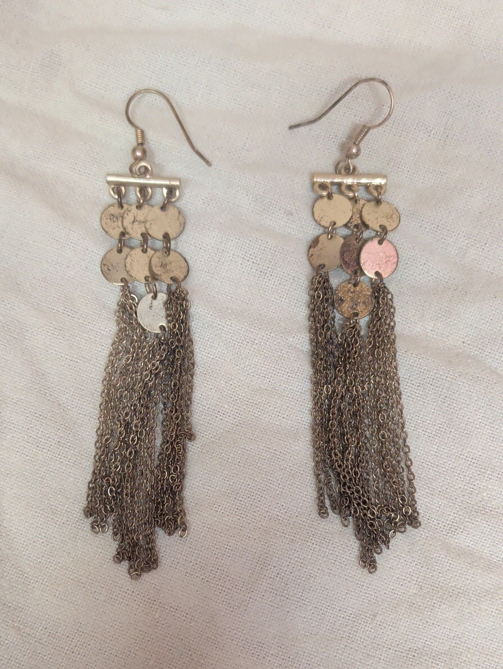 Vintage Gold-Tone Tassel Drop Earrings - Women Jewelry